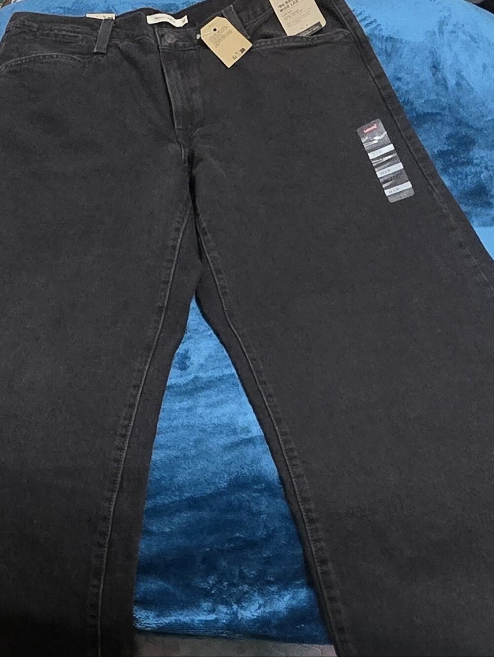 Black Wide-Leg Jeans with Tags
